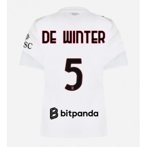 AC Milan Koni De Winter #5 Jalkapallovaatteet Naisten Vieraspaita 2026-27 Lyhythihainen